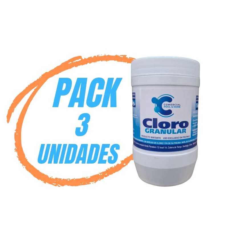 Cloro granulado oferta 3 unidades