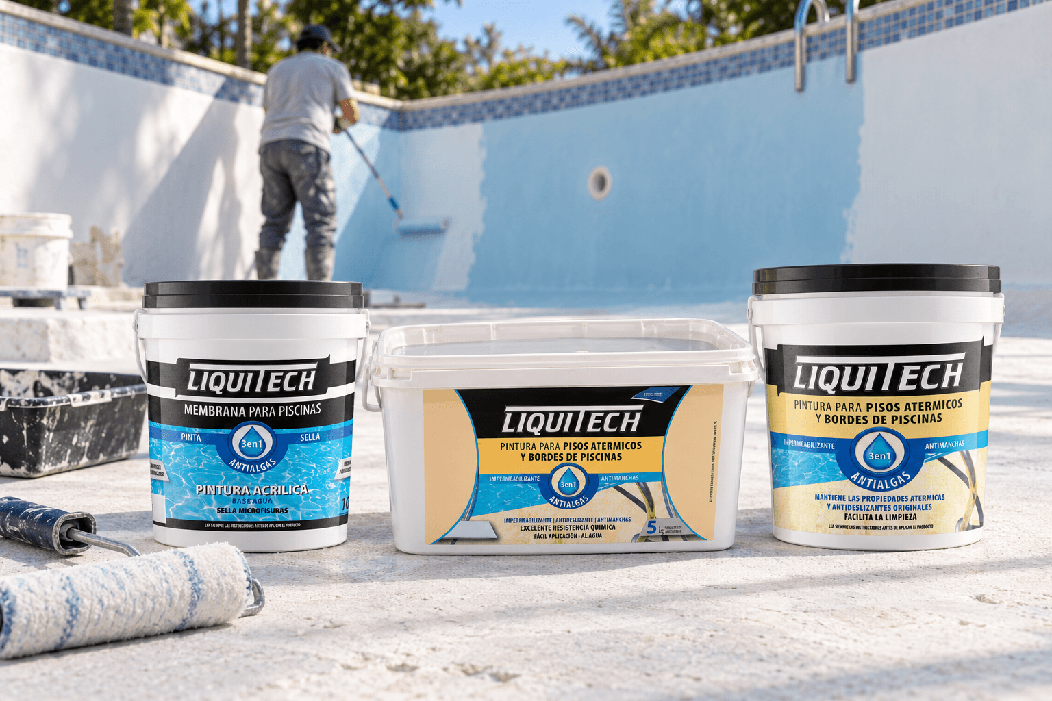 Pinturas Liquitech para piscinas