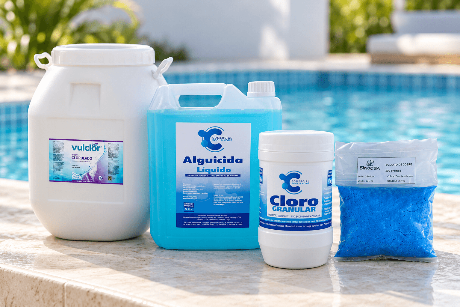 Productos químicos para piscinas